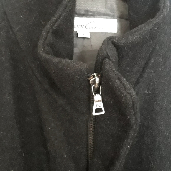 Kenneth Cole. Wool Zip-Up Wool Jacket. Grey. Large - Picture 4 of 15